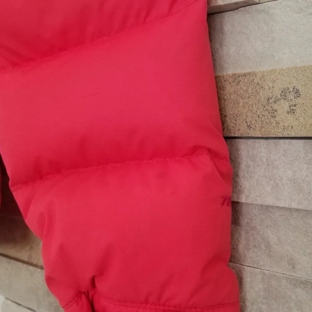 North Face Womens Small Red 700 Goose Down Nuptse Puffer Jacket Winter Ski Coat - Picture 9 of 10